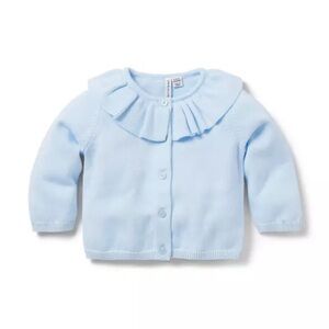 Janie and Jack Soft Blue Knit Cardigan